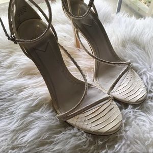 Ivory Heeled Sandals - B by Brian Atwood